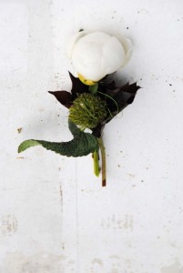 boutonniere pivoine